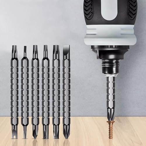 Short ratchet screwdriver CR-V hardened hard dual-purpose screwdriver head Telescopic dual-purpose screwdriver cross Slotted screwdriver head Screwdriver powerful magnetic multi-function