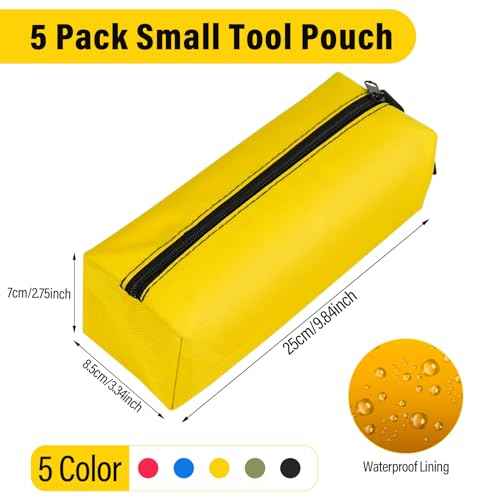 3/5 pack small Tool Organizer bags zipper canvas Pouch screwdriver pencil storage pouches Pockets