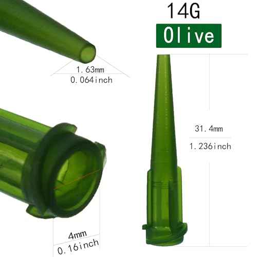 100pcs 14GA Plastic Tapered Pinhead Blunt Syringe Tips Adhesive Dispensing Plastic Glue Tips for Oil or Glue Applicator Lndustrial All Plastic Conical Needle Nozzle