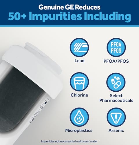 GE MWF Refrigerator Water Filter Pack of 1 - Genuine NSF Certified Filter