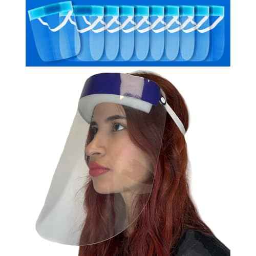 Mystic Romance 10 Pack Face Shields ? Reusable Anti-Fog Full Face Protection ? Clear Safety Gear for Work, Salons & Travel