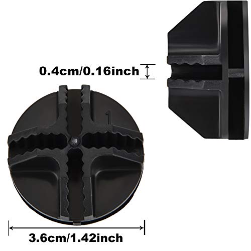 32 Pieces Cube Connectors Plastic Storage Wire Cube Organizer ABS Connectors for Modular Closet Storage Organizer and Wire Shelf (Black)