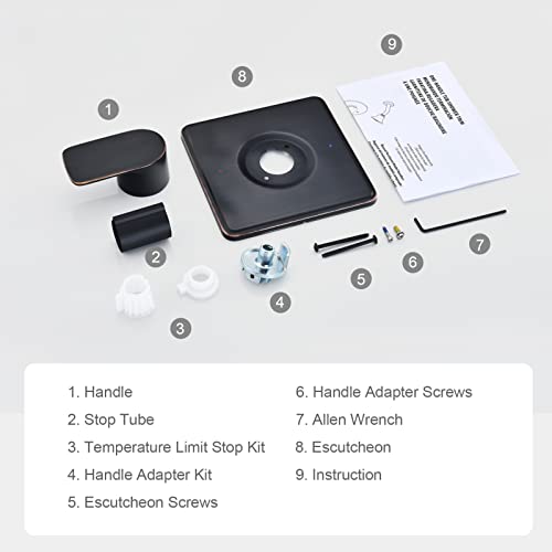 Tearel Oil-Rubbed Bronze Shower Trim Kit for Moen Posi-Temp Valves