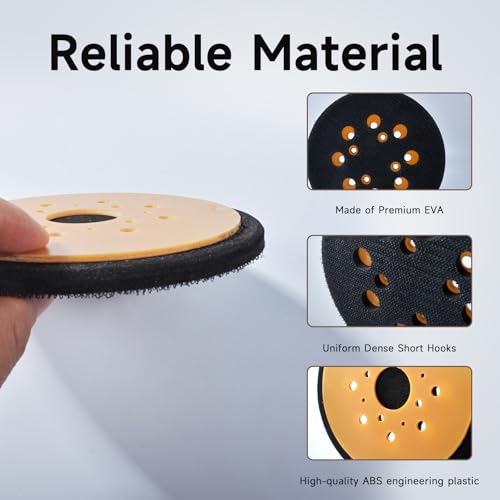 Sander Pad Hook and Loop Backing Plate Compatible with Black & Decker BDERO600 BDERO100 RO100B RO100K TS720 Q800K BT300 Replace#: N601645 380278-00
