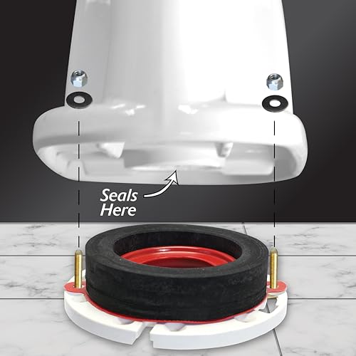 Korky WaxFree Toilet Seal Kit with Hardware — 1 Pack, Easy Install, Universal Fit