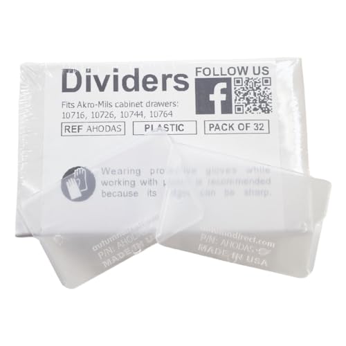 Pack of 32 Akro-Mils 40716 Drawer Dividers - Small Drawer Size, ChinRestPack