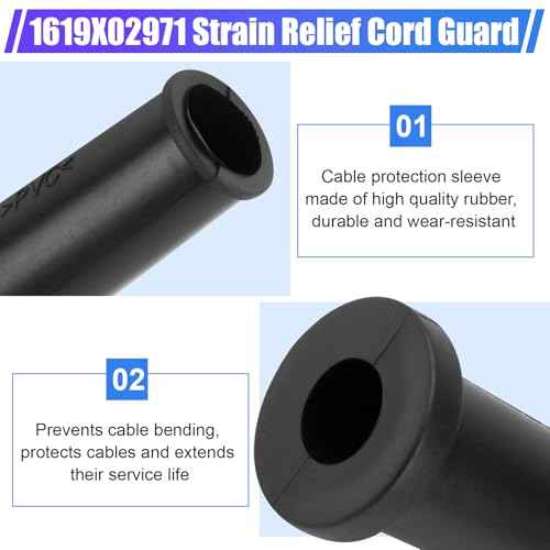 1619X02971 Strain Relief Replacement Part Cord Boot Protector, Rubber Strain Relief Cord Boot for Skil Circular Saw HD5750 5825 HD77 HD77M for Dewalt 330005-01 EC14/2, EC16/3 Power Tools Cord