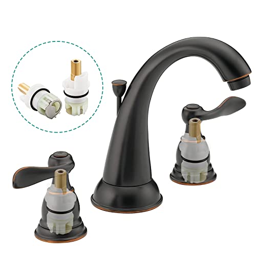 REHUH 2-Pack Faucet Stem Replacement for Delta 2-Handle Faucets, Easy Install