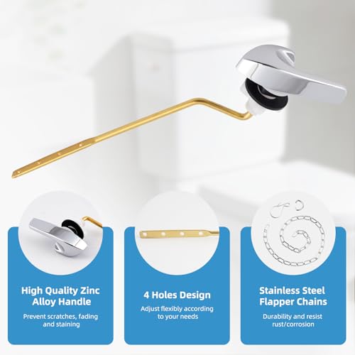 iFealClear Universal Side Mount Chrome Toilet Handle Replacement Kit - Compatible with Kohler, Toto, American Standard