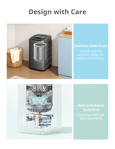COMFEE' 0.9 cu.ft Portable Compact Washing Machine with LED Display - Gray