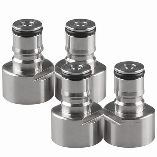 PERA Keg Coupler Adapters (2 Pairs) Sankey to Ball Lock Quick Disconnect Kit