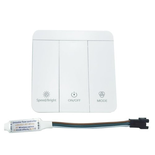 DC5-24V WS2811 Running Water Flowing LED Light Strip Controller Panel Reflux Pixel 3Key RF Button Switch Controler