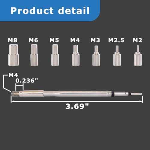 Heat Set Insert Tool,Soldering Iron Tips Come with Thread inserts M2 M2.5 M3 M4 M5 M6 M8,Compatibe with C245 Soldering iron,3D Printing Tools