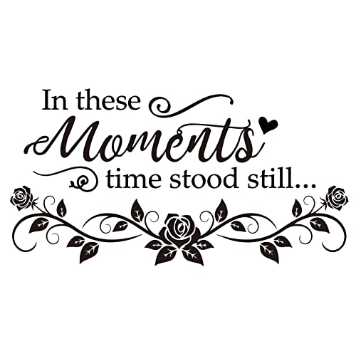 in These Moments Time Stood Still Vinyl Wall Decal Quotes Inspirational Sayings Wall Art Lettering Living Room Wall Decals Family Picture D?cor