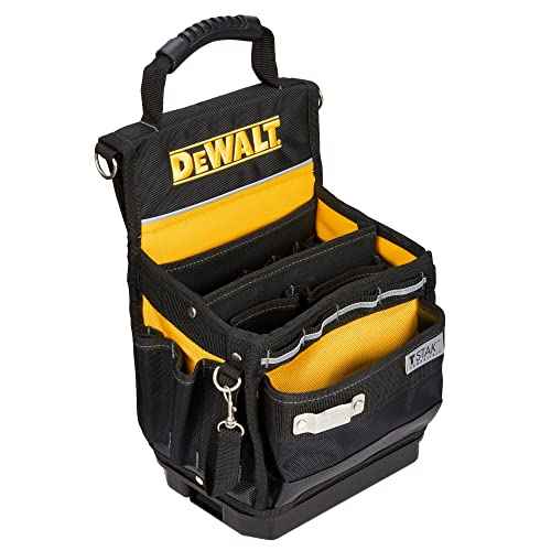 DEWALT Tool Bag, Easy Access Small Tool Pouch with Hard Bottom and Carrying Strap (DWST17624)