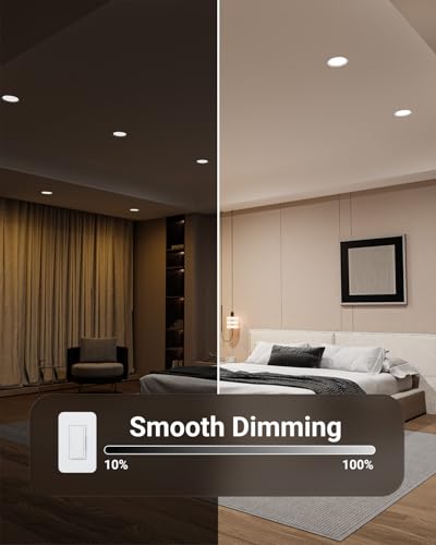 Sunco 6 Inch Canless LED Recessed Lights 24 Pack Dimmable 5CCT, 14W, Slim Downlight
