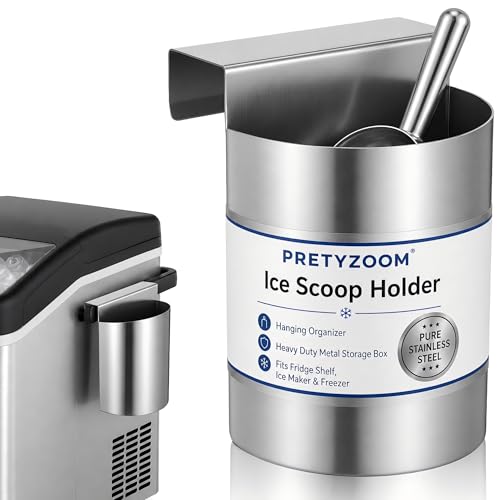 PRETYZOOM Ice Scoop Holder – Hanging Heavy-Duty Ice Scoop/Utensil Organizer for Fridge, Freezer, and Supermarkets