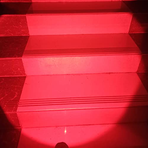 Military Red Light Flashlight Single Mode Zoomable Red Torch Light Red Flashlight for Hunting Astronomy Night Observation, 2 Pack