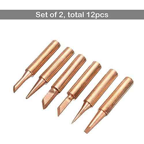 12pcs 900M-T Series Soldering Iron Tips, Bestgle Pure Copper Soldering Tips Replacement for Precision Welding ? Compatible with Hakko, TENMA, ATTEN, Quick, Aoyue, Yihua Solder Station