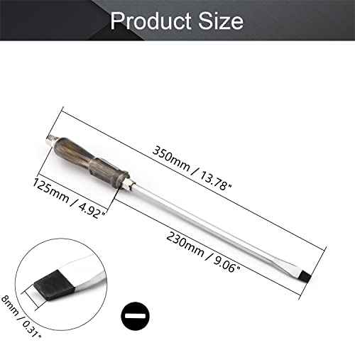 Utoolmart Slotted Impact Screwdriver 10 Inch Keystone Demolition Driver Magnetic 1Pcs