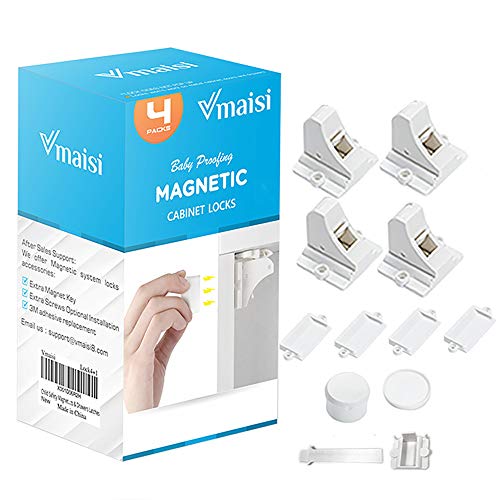 Vmaisi Magnetic Baby & Child Safety Cabinet Locks - Standard 4 Pack