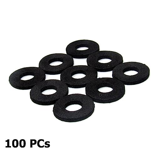100 Pack Seal Ring Sponge Pad Foam Gasket Sound Insulation Spacer Shockproof Washer for Car Door Trim Panel Retainer Clips Buckle Bumper Fastener