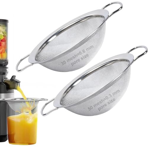 2-Pack Nama J2 Compatible Juice Strainer 50 & 30 Mesh – Stainless Steel