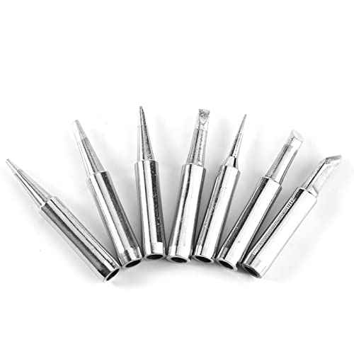 Soldering Iron Replacement Tips, Solder Iron Tips 900M?T Soldering Station Tool (10 Tips 1 Retaining Sleeve)