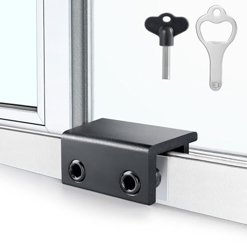 ZRFCXE 4 Pack Black Window Locks for Horizontal & Vertical Sliding Windows