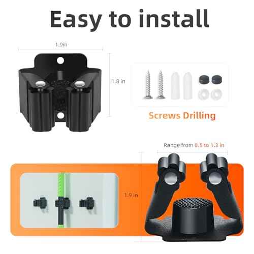 8 PCS Broom Holder Wall Mount, Upgraded Heavy Duty Mop and Broom Holder Wall Mount, Stainless Steel Broom Hanger Mop Holder Rack for Kitchen Laundry Garden Tool Organizer