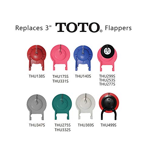 TOTO 3 Inch Replacement Flapper for Select Toilet Flush Valves - Pack of 1