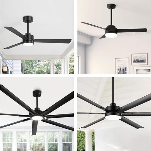 FEHEED 12 Inch Black Ceiling Fan Downrod with Threads, 1 Ft Universal Extension