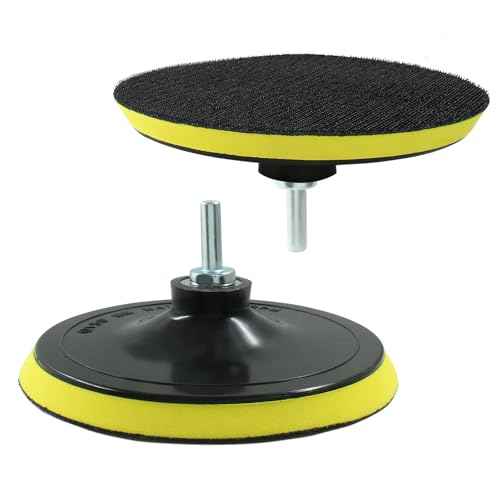 Litoexpe 2 Pack 6 Inch Hook and Loop Backing Pads with M14 Thread Drill Adapter, Car Orbital Sander Polisher Buffer Backing Plate for Sanding Discs Wool Sponge Pad