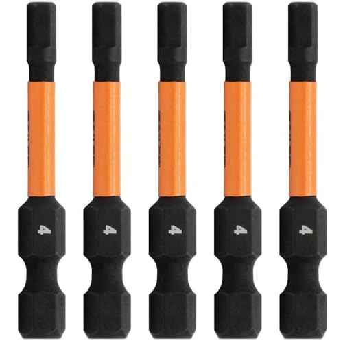 Hex 4mm Impact Driver Bit - Railer Allen Wrench Drill Hex Bits. 1/4 Quick Release S2 Steel 2 inch 4mm Hex Bits. (5 Pack)