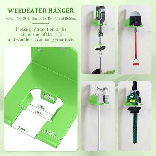 Power Tool Organizer Wall Mount, Lawn Tool Storage Rack for Weed Eater, Trimmer Rack for E.GO Power+ String Trimmer, Battery Powered 2 Pack