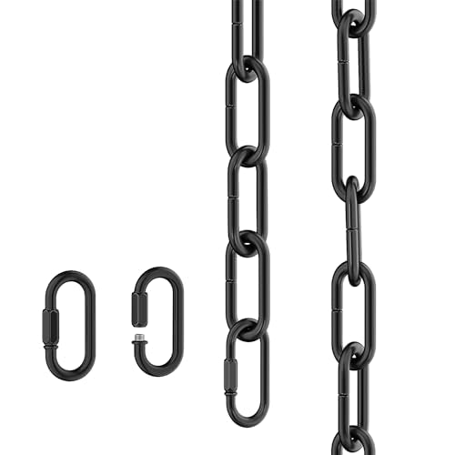 Black 3ft Industrial Pendant Light Chain for Chandeliers & Fixtures - Garini