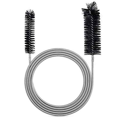 Drain Brush Pipe Cleaning Brush Slim Drain Hole Cleaning Tool Hose Flexible Feeding Tube Cleaning Brush Black Color