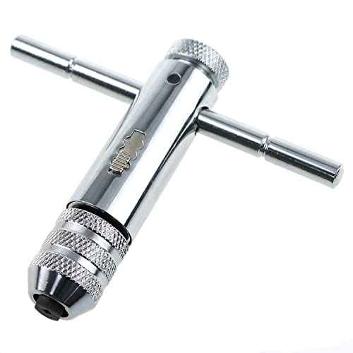 T-Handle Tap Wrench E-outstanding M3-M8 Adjustable Silver T-Handle Ratchet Drill America - DWTD338R 1/16-1/4" Ratcheting DWT Series