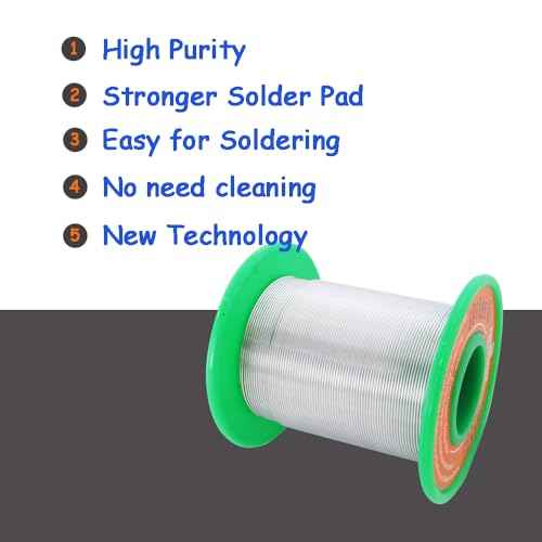 Lead Free Electronics Solder Wire 1.2mm 200g, Rosin Flux Core Electric Solder Wire Alloy Sn99 Ag0.3 Cu0.7 No Clean 0.05 Electronic Soldering Easy Flow Unlead Solder Wire No Lead