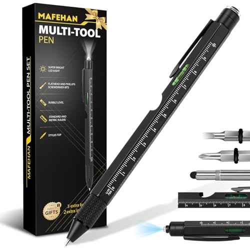 Gifts for Men Who Have Everything ? MAFEHAN 9-in-1 Multitool Pen with LED Light, Cool Gadgets & Gifts for Dad, Husband, Grandpa ? Christmas Gifts, Stocking Stuffers, White Elephant Ideas