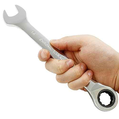 18mm Ratcheting Combination Wrench, 72 Teeth Metric Ratcheting Wrench SAE 12 Point Ratchet Box Ended Spanner Tools