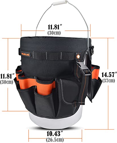 WELKINLAND 5 Gallon Bucket Tool Organizer with 47 Pockets