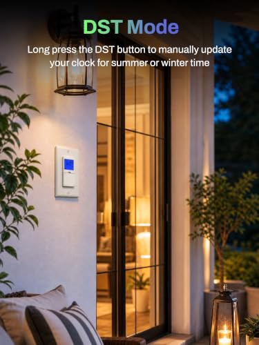 BN-LINK Blue Backlight 7-Day Programmable Digital Timer Switch for Lights & Fans - Model 7-Day Blue Backlight