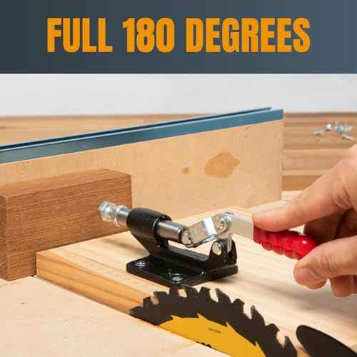 POWERTEC Push Pull Toggle Clamp, 500lbs Holding Capacity, 305CM Quick Release Push Pull lever Clamp, Stroke Clamp for Welding, Woodworking Jigs and Fixtures, Pocket Hole Jigs, CNC (20318)