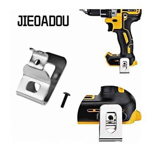 6-Pack Stainless Steel Belt Clips for Dewalt 20V Power Tools (N268241, N086039) - Compatible with Models DCD980, DCD985, DCD980L2, DCD985L2 - Includes Screws & Drill Bit Hooks£¬dewalt belt clip