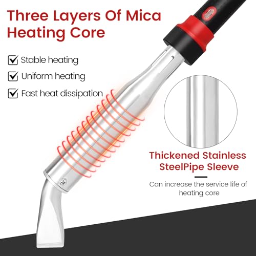 Solder iron set,80W-300W external heating with replaceable soldering iron head, core, simple bracket, high-power industrial DIY soldering iron 110V US plug (300WWT)