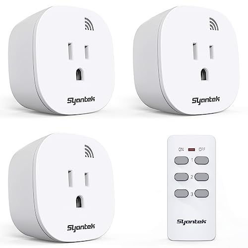 Wireless Remote Control Outlet Kit for Household Appliances - 100ft Range, FCC & ETL Certified, 3 Outlets + 1 Remote