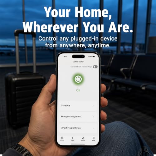 Emporia Energy Monitoring Smart Plug 4-Pack - WiFi Outlet with Timer & App Control