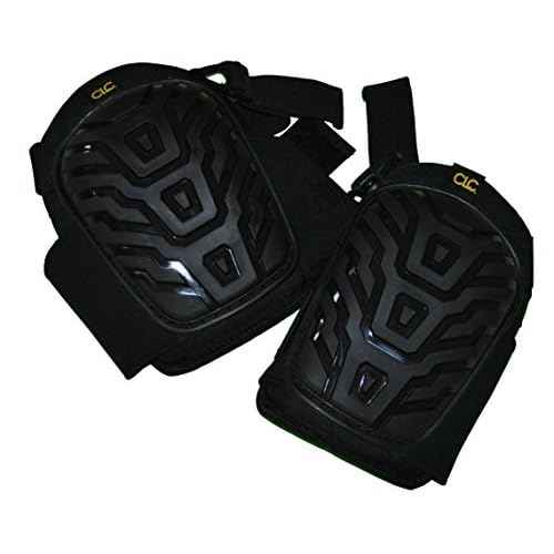 CLC Custom Leathercraft 345 Professional Kneepads, Supportive Gel Cushion, Breathable Neoprene Straps, Over Sized Caps for More Coverage, Ideal for Gardening, Flooring, Cleaning and Construction , Black