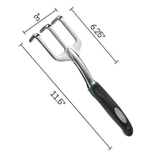 Mr. Pen Black Mini Hand Rake, Hand Cultivator, Garden Tool, 3 Prong Garden Rake, Manual Operation, Metal, Great for Weeding and Turning Soil